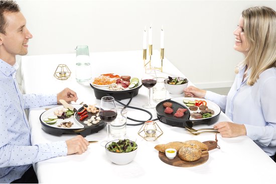 Princess Dinner4All 103082 - Gourmetstel - Grill & Bakplaat - 2 personen - Vaatwasserbestendig - PFAS vrij