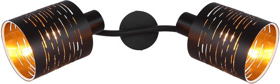 Globo - spot - TUNNO - zwart - metaal - opbouwspot - E14 - 15342-2