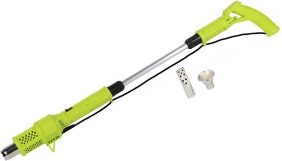 Kinzo Elektrische Onkruidbrander - Onkruidverwijderaar 2000W - tot 650°C - Multifunctioneel - Milieuvriendelijk - Incl. Opzetstukken - Groen/Grijs