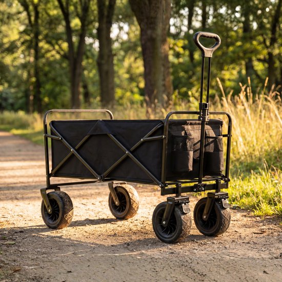 Outbee Bolderkar - Bolderkar Opvouwbaar - Bolderwagen - 100kg Draagvermogen - 100Liter Inhoud - Zwart