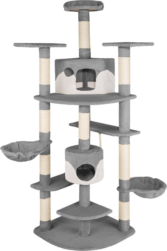 tectake® - Krabpaal Fippi grijs/wit - 402184 - kattenkrabpaal - kattenpaal