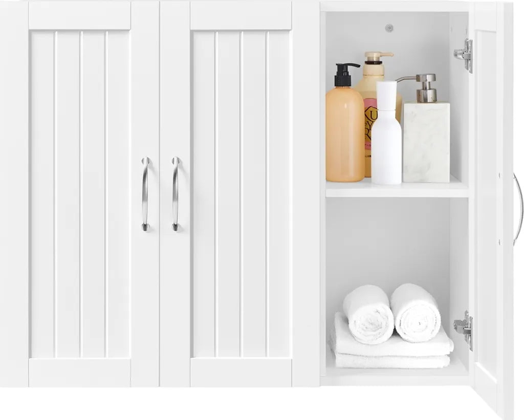 Yaheetech Hangkast - 3 Deuren - Verstelbare Plank - 75 x 31 x 60 cm - Wit
