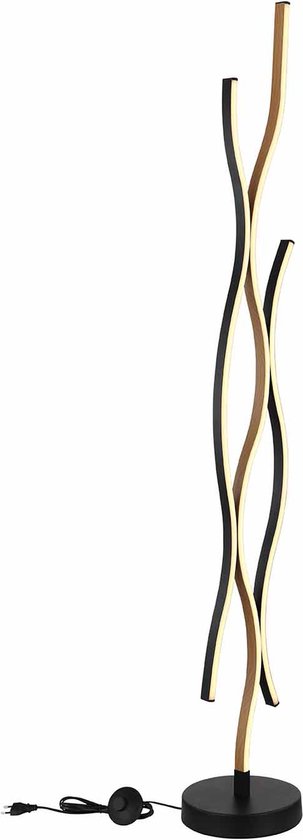 Globo vloerlamp Geronimo - zwart - metaal - 20 cm - ingebouwde LED-module - 67206SW