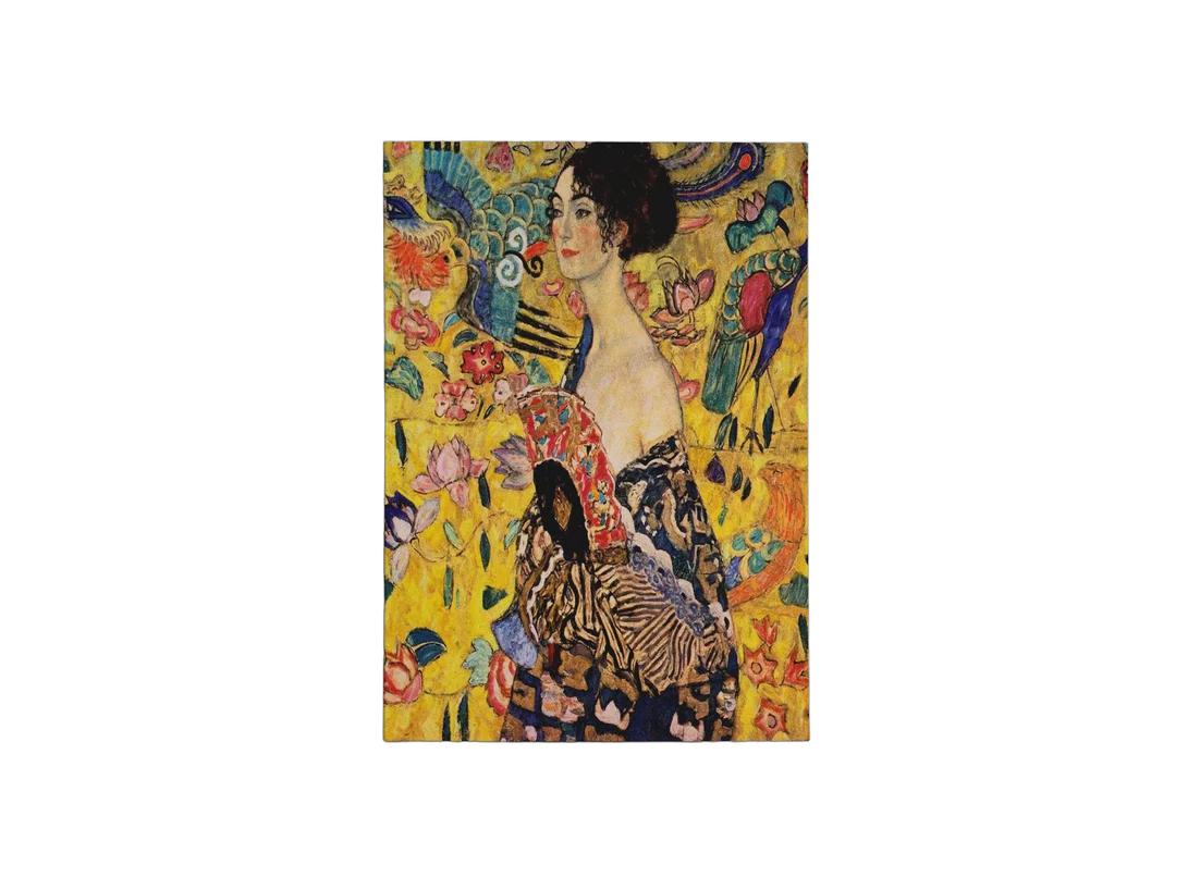 iBOOD Decoratief Canvas Schilderij - Vrouw met Waaier - Zachte Kleuren - 60 x 80 cm