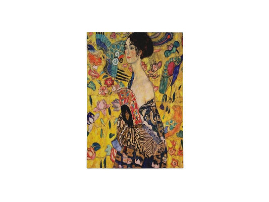 Decoratief Canvas Schilderij - Vrouw met Waaier - Zachte Kleuren - 60 x 80 cm
