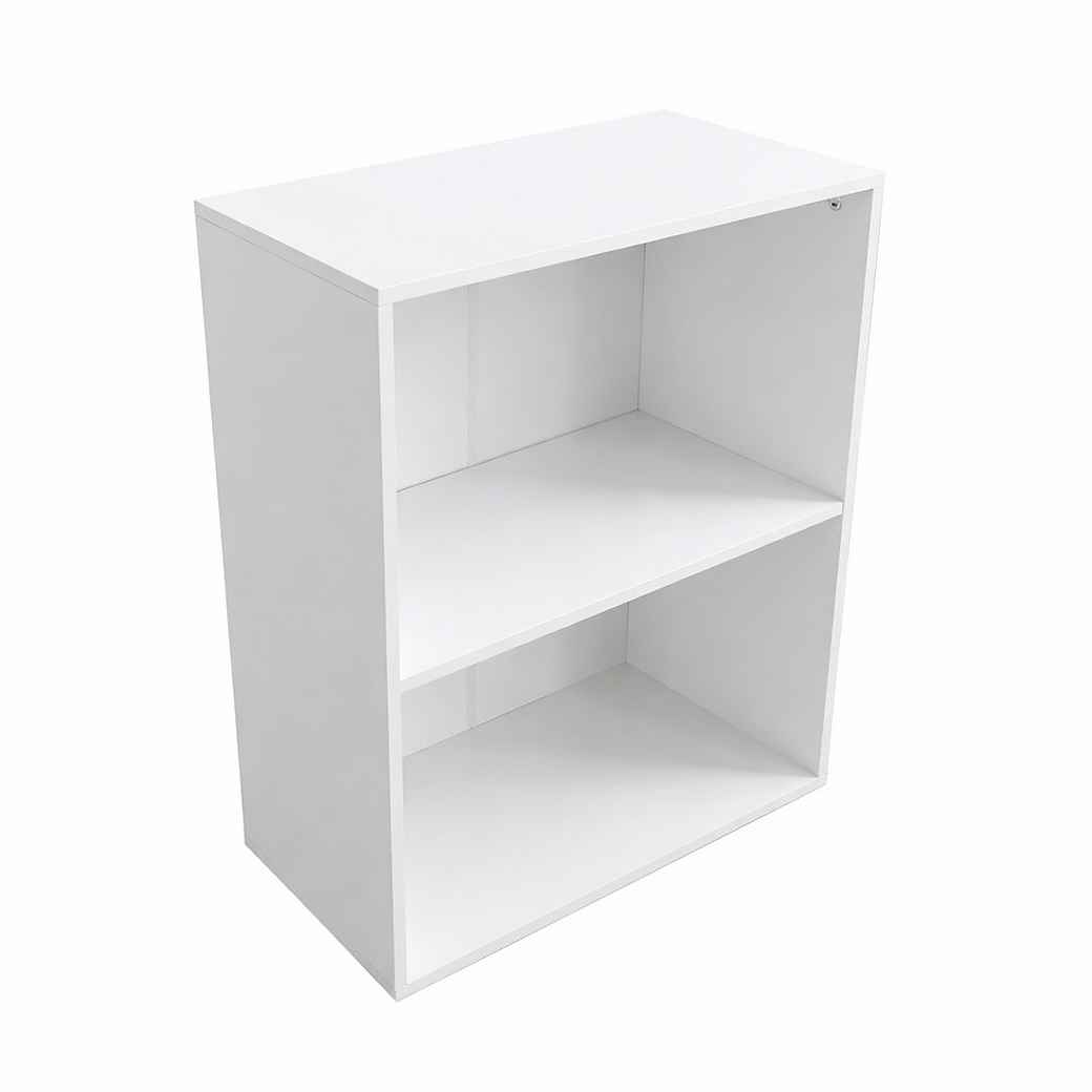 Coast Boekenkast Wit – Open 2-Laags Opbergrek met Verstelbare Plank – 42 x 29,5 x 53,5 cm