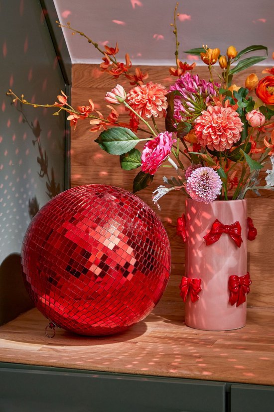 Mica Decorations Kerst Discobal - Ø30 cm - Rood