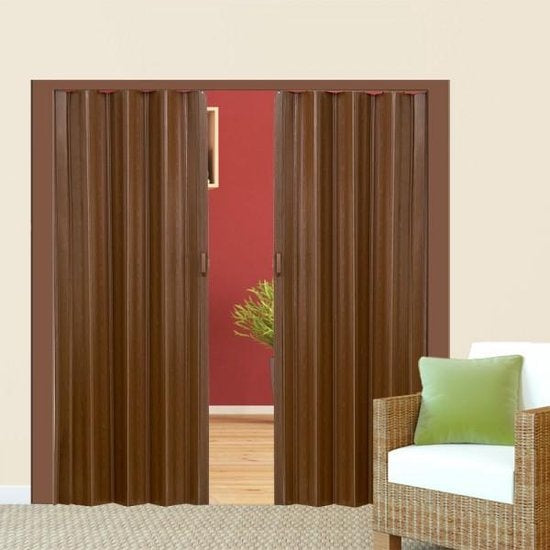 Tectake - vouwdeur - Vouwdeuren Harmonicadeur Vouwwand - kleur teak - 401506