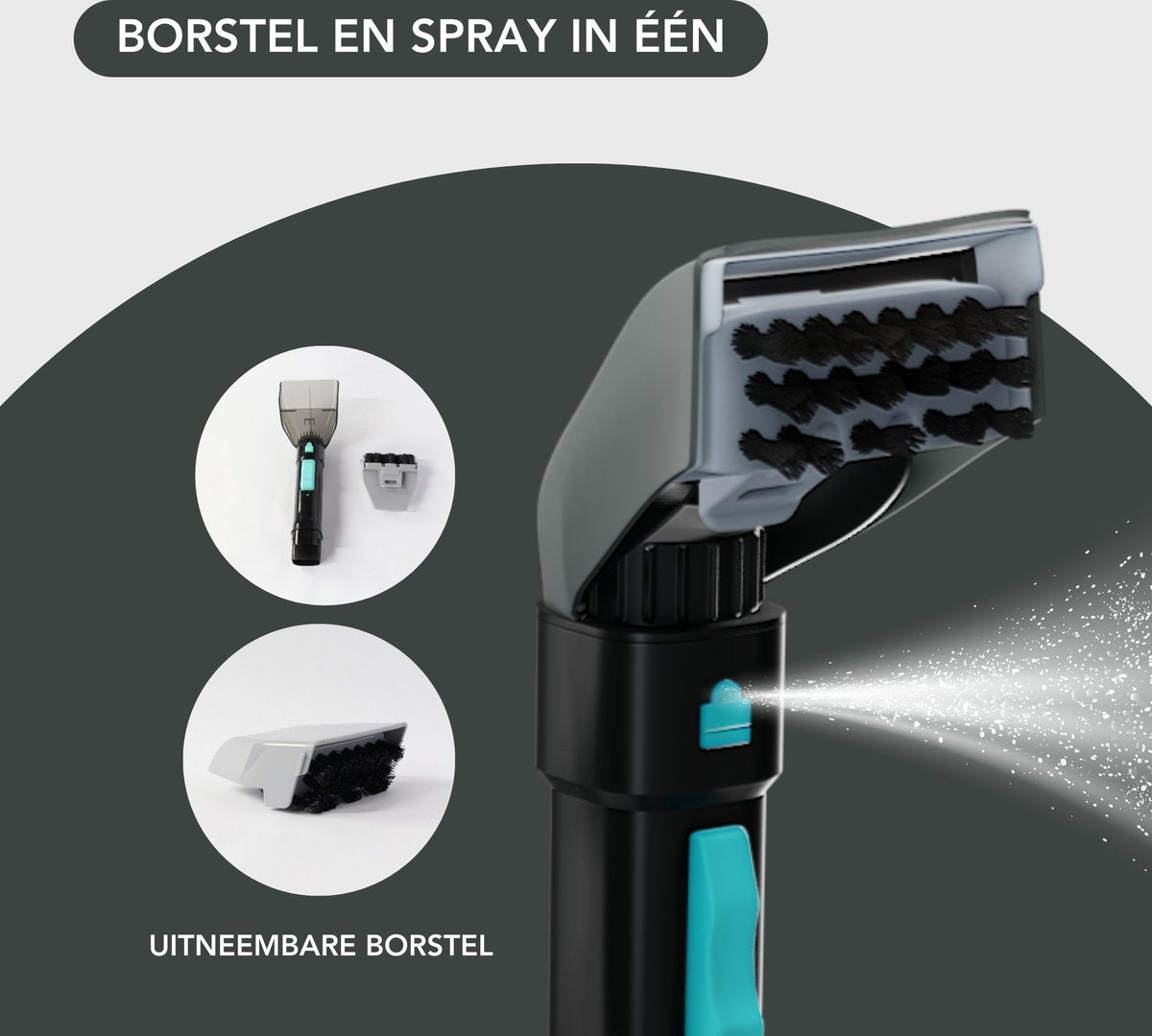 Achaté 3-in-1 Vlekkenreiniger – 650 W – 1200 ml – Grijs.
