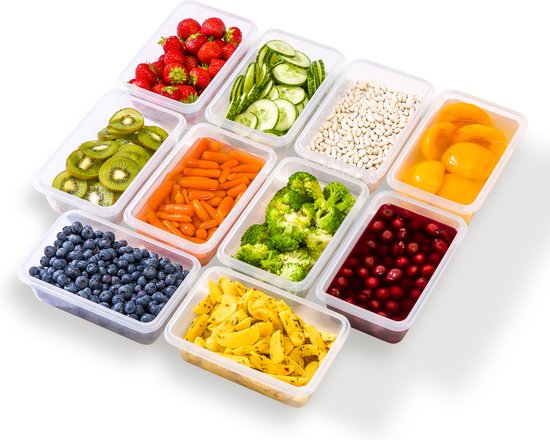 Stosh Vershoudbakjes - Meal Prep Bakjes - Diepvriesbakjes - 5 Stuks - 1L - Plastic - BPA vrij
