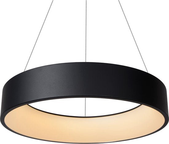 Lucide TALOWE LED - Hanglamp - Ø 60 cm - LED Dimbaar - 1x39W 3000K - Zwart