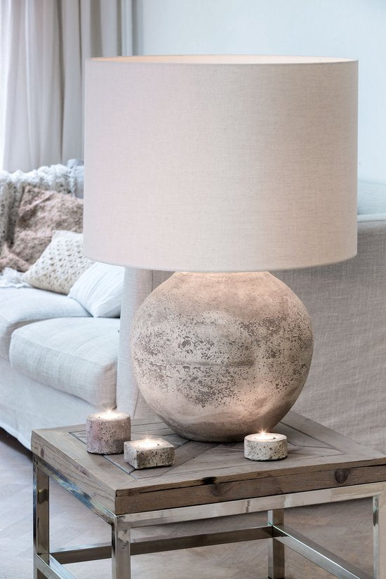 Light & Living Cilinder lampenkap Livigno - Wit - Ø50x38cm - Modern