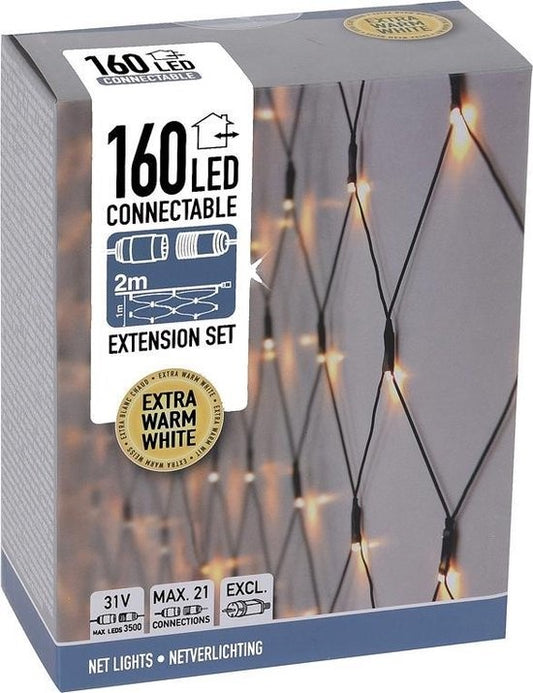 Koppelbare Netverlichting - 160 LED - 2m - extra