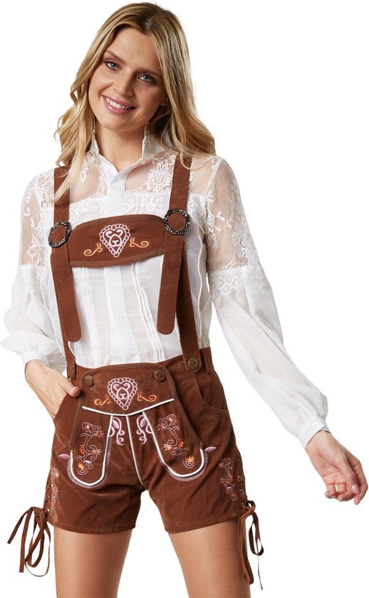 Dressforfun Lederhose Ammersee XL - verkleedkleding kostuum halloween verkleden feestkleding carnavalskleding carnaval feestkledij partykleding - 302813