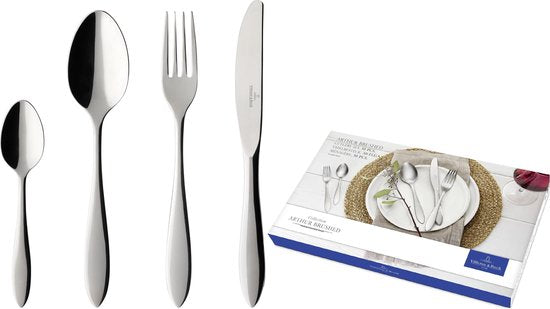 Villeroy & Boch Arthur Bestekcassette - 30 delig - 44 x 28 x 5 cm - Geborsteld RVS
