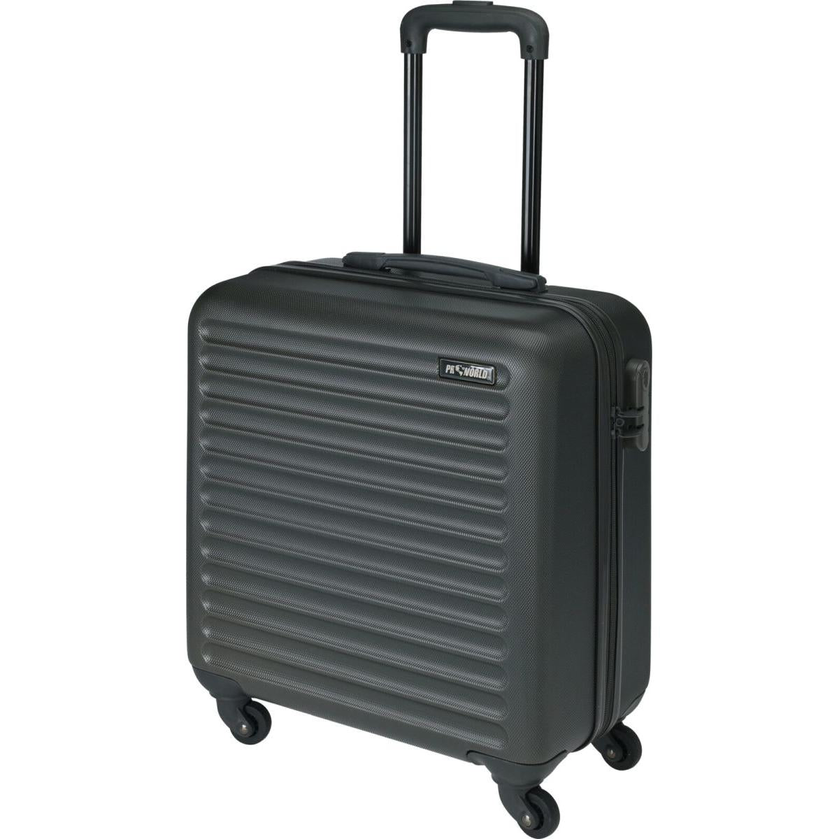 ProWorld Handbagage Koffer 16 Inch - Antraciet - 26 Liter - 4 Zwenkwielen - Cijferslot - 41 x 22 x 47 cm
