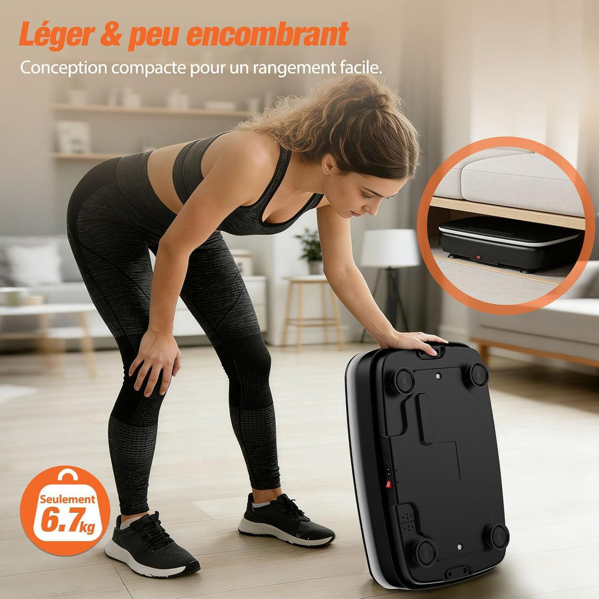 DH FitLife Trilplatform – 99 Snelheidsniveaus, Bluetooth, LED-verlichting en Weerstandsbanden – Zwart