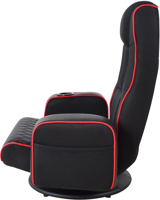 VDD Gaming - Gamestoel - Vloerstoel - Gamestoel zwart/rood - Vloerstoel Verstelbaar