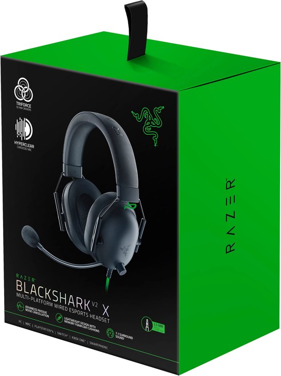 Razer Blackshark V2 X - Gaming Headset - 7.1 Surround - Voor PC/PS4/Xbox One/Nintendo Switch - Zwart