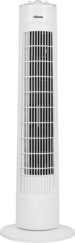 Torenventilator 76 cm – 3 Snelheden – Oscillerend – Timerfunctie – Compact & Stijlvol – Tristar VE-5864 – Wit