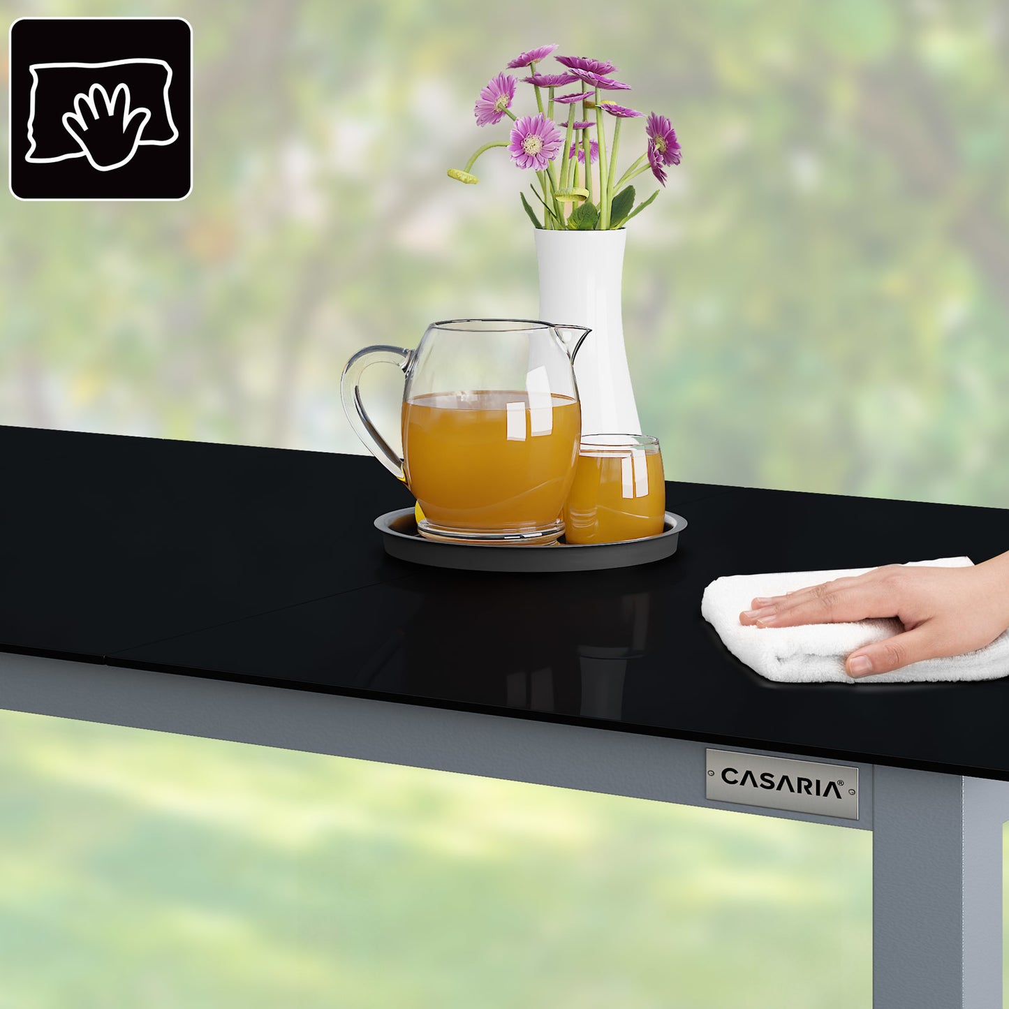 Casaria Tuintafel Aluminium 190x90x75cm Zilver