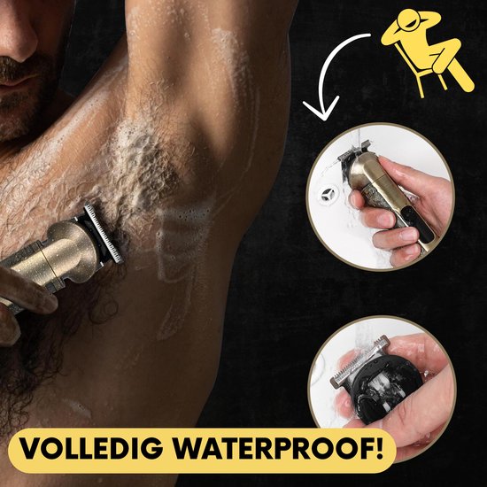 8-in-1 Baardtrimmer Mannen + Travel Bag - Trimmer voor Baard en Lichaam - Incl. 8 opzetstukken - Bodygroomer Mannen - Bodytrimmer Heren - Haar trimmer - Tondeuse - 0.5-15MM - Neus en Oor - Trimapparaat - Baard Machine - Multigroomer