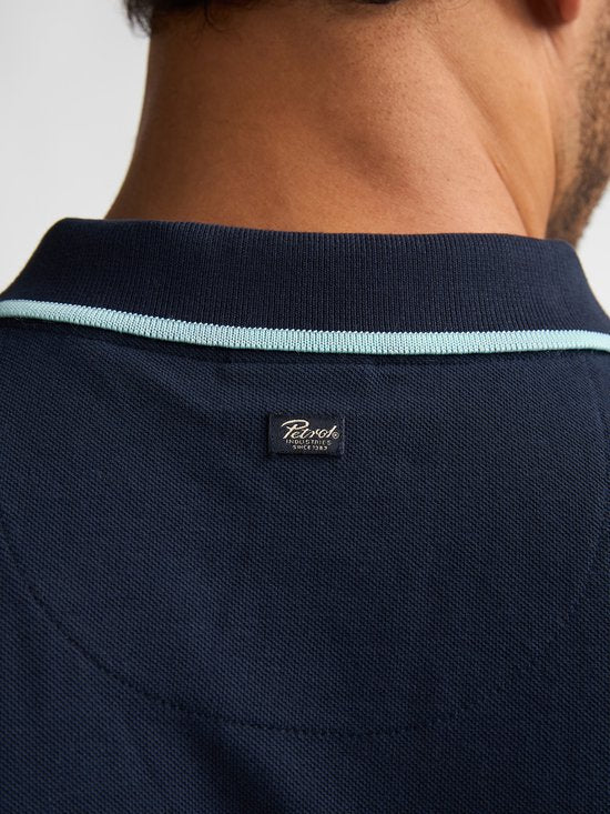 Petrol Industries - Heren Polo met korte mouwen Rally - Blauw - Maat XL