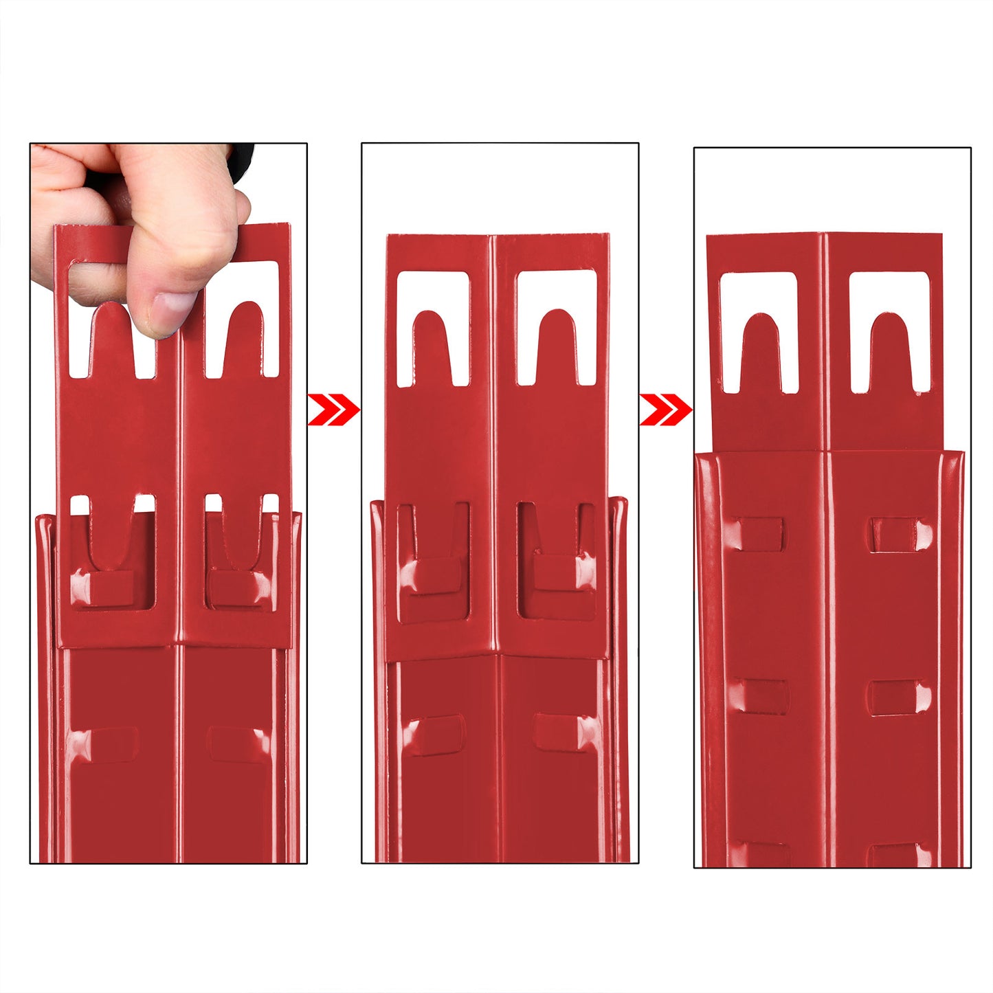 Monzana Stellingkast Metaal - incl. 5 MDF planken - tot 875kg \\u2013 Rood
