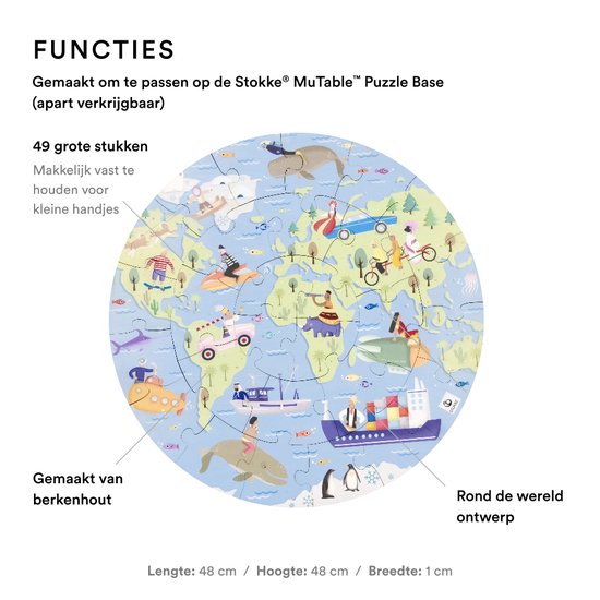 Stokke® MUtable™ V2 Puzzel - Rond De Wereld