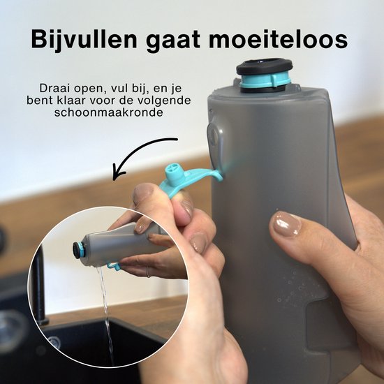 Achaté Vacuum Raamwisser – Elektrische Ruitenreiniger – Oplaadbare Ramenwasser – Met Inwasser – 40 min Accu – Raamzuiger voor Streeploos Schone Ramen en Spiegels