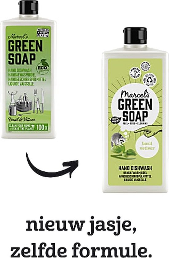 Marcel Green Soap afwasmiddel Basilicum & Vetiver Gras
