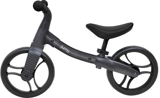 Sunny Balance Bike 3000 Metalen Loopfiets - Vanaf 2 jaar - Verstelbaar zadel - Carbon Fiber Look