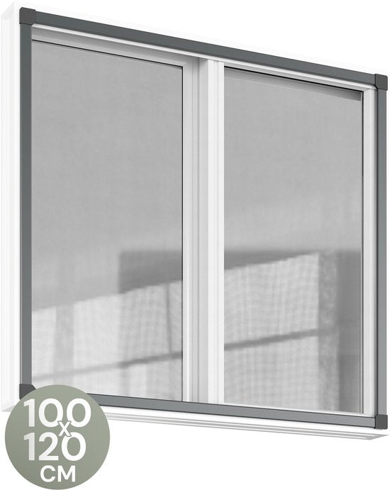 O'DADDY® Raamhor - 100x120 cm - Aanpasbaar Vliegengaas - Glasvezel - Horrengaas - Insectenhor - Veelzijdig en Gemakkelijk te Monteren - Zwart