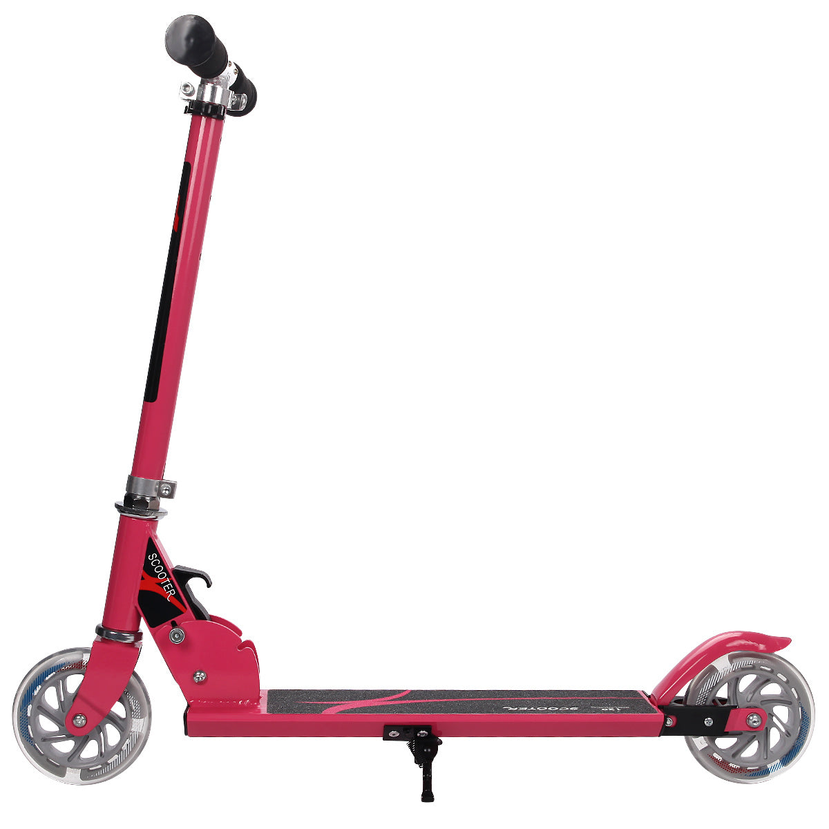 Coast Kinderstep met LED - Opvouwbaar - Max. 70 kg - Verstelbaar stuur - Roze