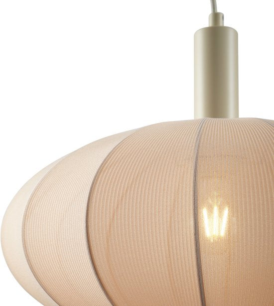 QAZQA bida - Japandi Hanglamp - 1 lichts - Ø 42 cm - Beige - Woonkamer | Slaapkamer | Keuken