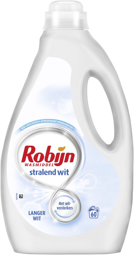 Robijn - Vloeibaar Wasmiddel - Stralend Wit - 60 wasbeurten