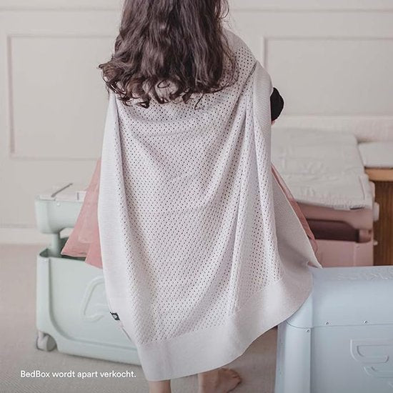 JetKids by Stokke Merinowol deken, kiezelgrijs - Past in het deksel van de BedBox om je kind warm te houden tijdens het reizen - Machinewasbaar