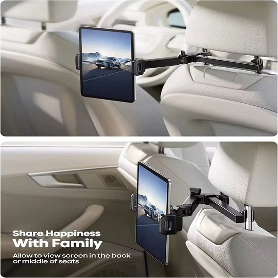 Garpex® Luxe Tablet Houder Auto - Hoofdsteun - 360 Graden Draaibaar - Geschikt voor Tablet, Telefoon en meer