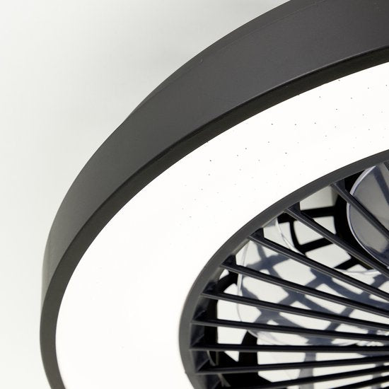 Brilliant Mazzaro - Plafondventilator - LED 40W - 3000K-6500K - Dimbaar - Zwart
