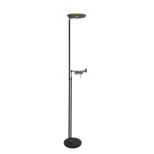 Vloerlamp woonkamer industrieel Turound LED 2663ZW Zwart
