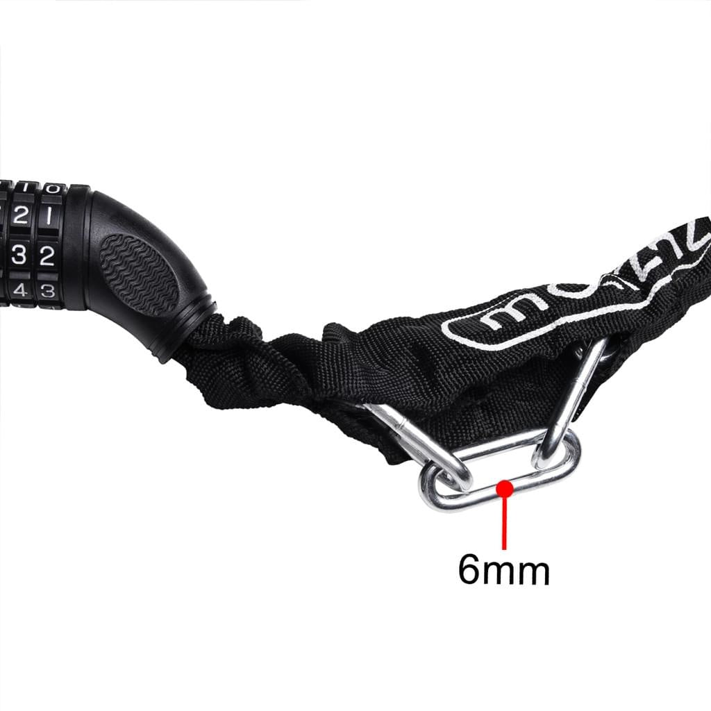 Monzana Fietsslot 90cm - met Numerieke Code en Sterke Ketting