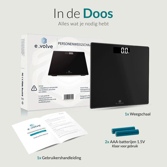 Digitale Weegschaal voor Lichaamsgewicht – e.volve – Precisie & Fitness Tracking