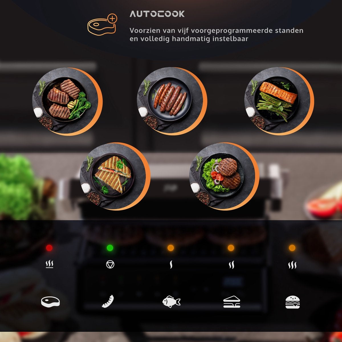 JAP Appliances Integrill – Contactgrill 2000W – Uitklapbaar – Uitneembare Platen