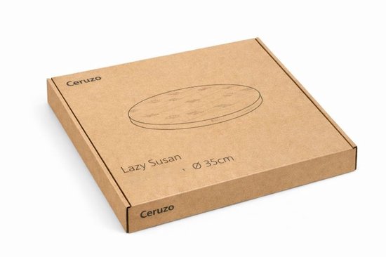 Ceruzo Lazy Susan - Draaibaar Dienblad - Ø 35cm - Draaiplateau -Serveerbord-Bamboe
