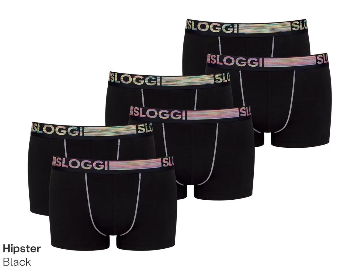 Sloggi Go ABC Natural Hipster Short - 6-pack - maat L - Zwart