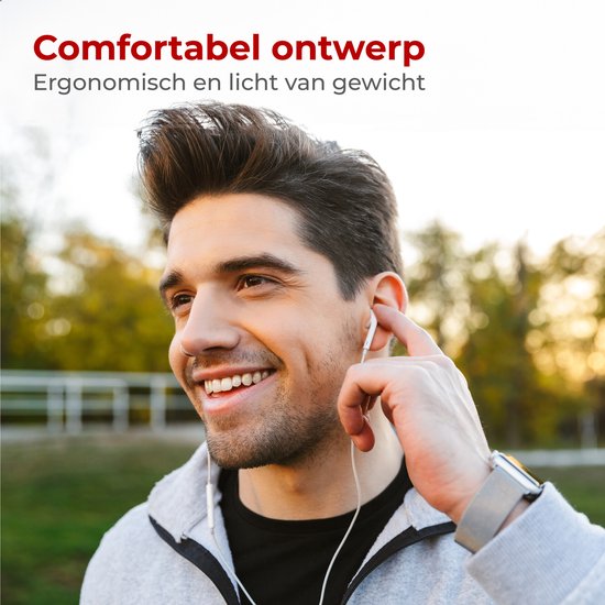 Nuvance - Oortjes met Draad - USB-C Aansluiting - Oordopjes met Draad - In-Ear Oortjes met Draad en Microfoon - Geschikt voor Samsung - Wit