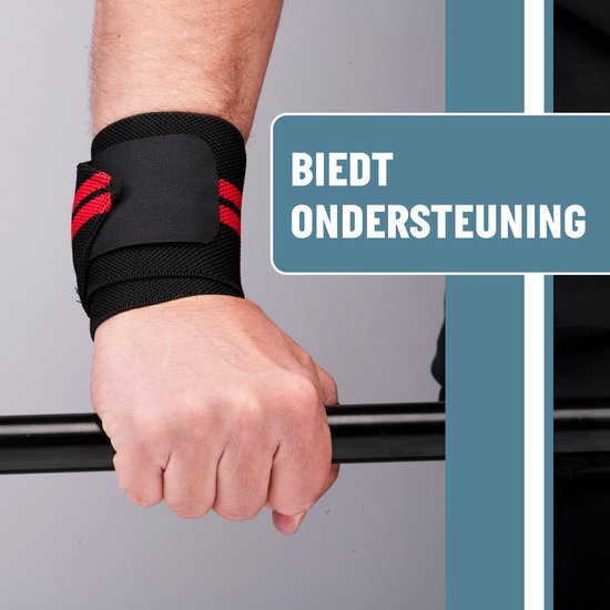 Umbro Polsbandages - 2 Stuks - Voor Fitness, Crossfit en Krachttraining - Rood/Zwart