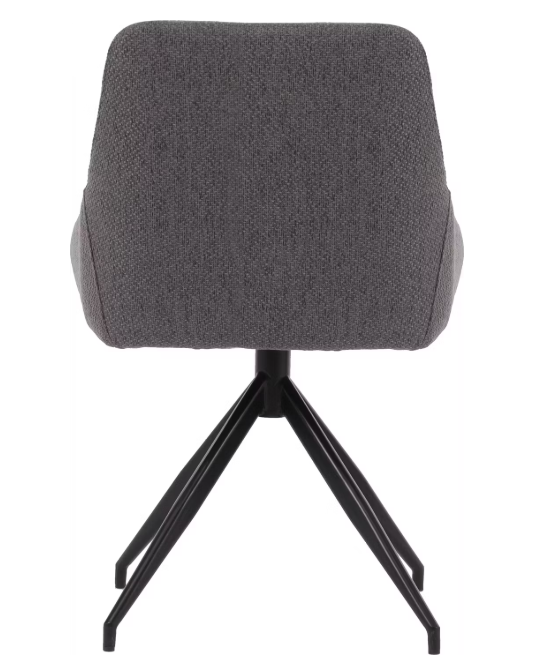 Dutchbone Eetkamerstoel Laurel 360° Draaibaar - Antraciet - 60x51x85 cm