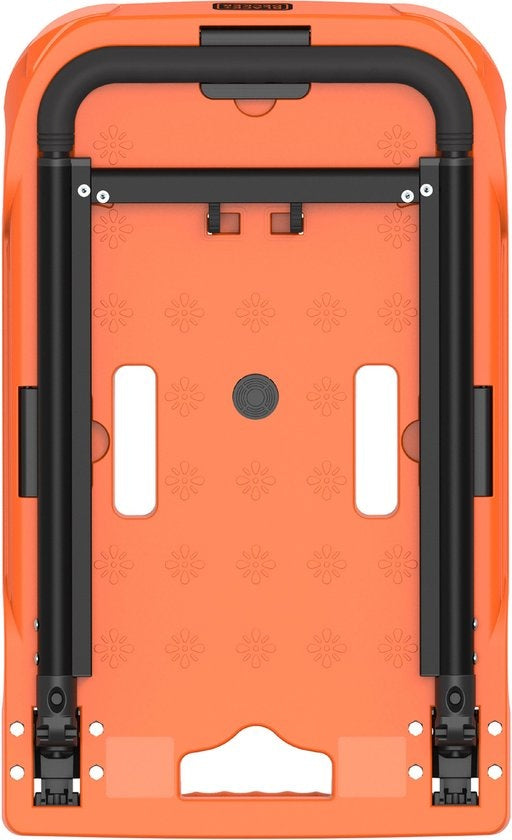 BLACK+DECKER Opvouwbare Transportwagen - Plateauwagen - Max. 90 KG - In Hoogte Verstelbaar - 61,4 x 37x3 x 89,4 CM - Oranje