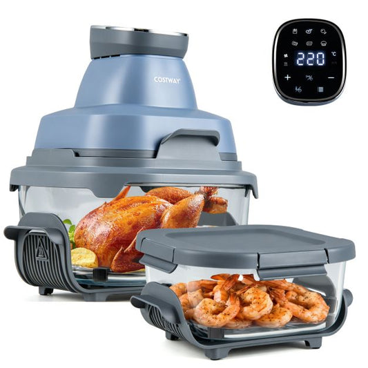Coast Glazen Airfryer 6-in-1 – 1500W – 4L + 1,7L Borosilicaatglas – 60-220°C